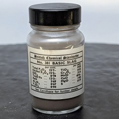 British Chemical Standards 381 Basic Slag+Reference Material Partial Jar â