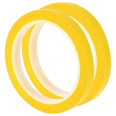2 Rolls Dark Yellow 0.4 Inch x 55 Yards PET Film Whiteboard Tape 10mm x 50m