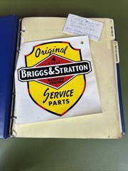 lot of 40 + vintage Briggs & Stratton Illustrated Parts List Manuals & Binder