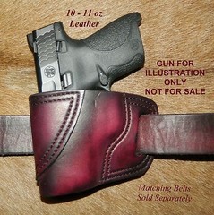 Gary C’s Avenger “XH” OWB Left Hand HOLSTER S&W M&P Shield 40cal/ 9mm ; leather