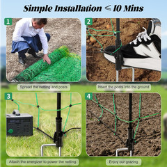 Electric Fence Netting, 42.5″ X 164′ Electric Netting Fence, PE Portable Electri