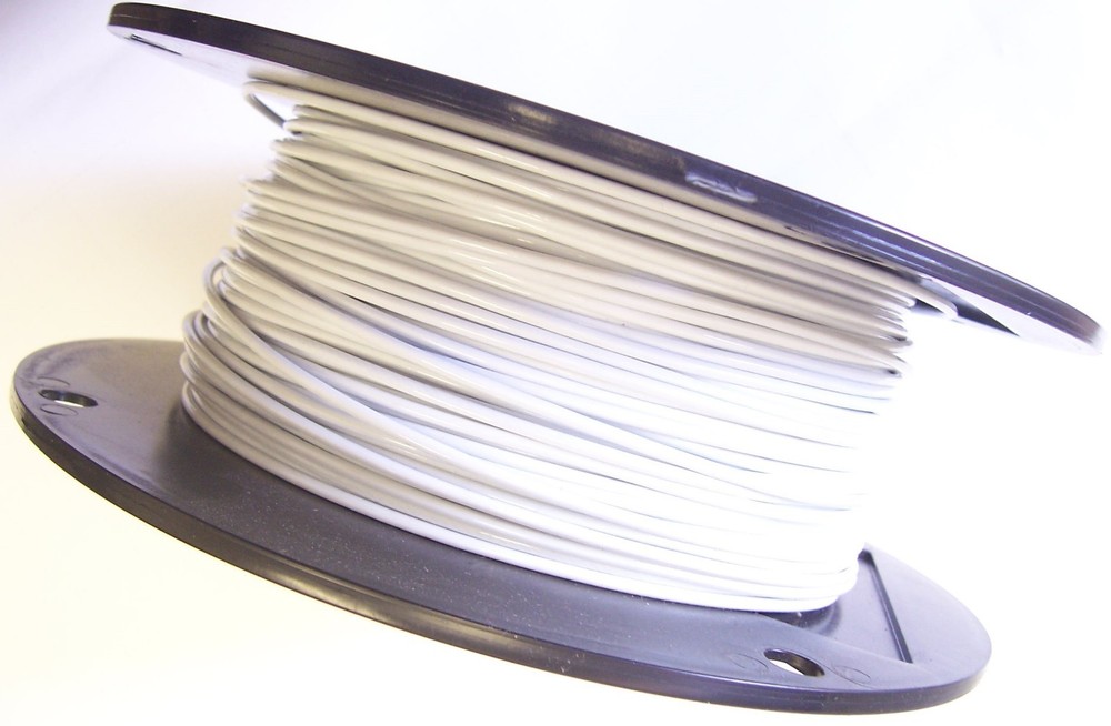 WHITE Vinyl Coated Wire Rope Cable, 3/32″ – 1/8″, 7×7: 50, 100, 250, 500 ft