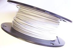 WHITE Vinyl Coated Wire Rope Cable, 3/32″ – 1/8″, 7×7: 50, 100, 250, 500 ft