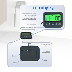 High Precision Digital Shipping Scale 440lb/0.35oz – Tare, Hold, Count Functions