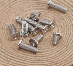 Big Thin Flat Cross Head screw M2M2.5M3M4 Ni-plated/Black Zinc CM