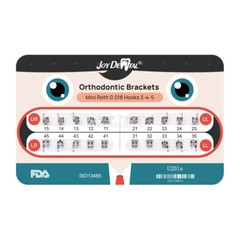 Dental Orthodontic MIM Mini Monoblock Brackets Roth/MBT Slot.018/0.022 Hooks 345
