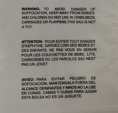 Clear Poly Suffocation Warning Self Seal FBA Bags Free Shipping