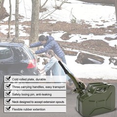 2.6 Gallon Fuel Can Backup Steel Tank Fuel Gas Gasoline Can with Pouring Spout