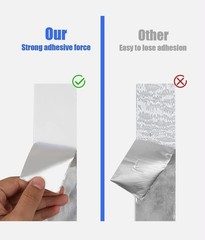 Aluminum Foil Tape 2″ x 65ft | 3.9 Mil High-Temp HVAC Tape for Ductwork & Vents