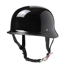 German Novelty Shiny Black Motorcycle Half Helmet Cruiser Biker S,M,L,XL,XXL