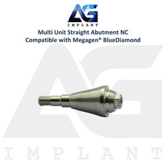 10 Straight Multi Unit Prosthetic NC X-FIT Megagen® BlueDiamond Compatible 4.8mm