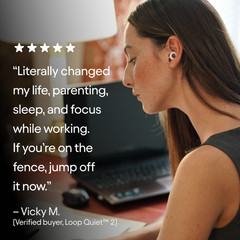 Official Loop Quiet 2 Earplugs – Ultra-Comfy Noise Reduction for Sleep & Focus