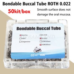 50 Kits Dental Bondable Non-Convertible Single Roth 022 Buccal Tube X