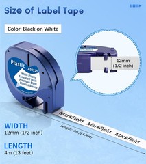 10PK Dymo LetraTag Refills White Plastic 91331 for LetraTag Label Maker LT-100H