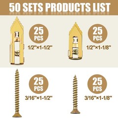 100PCS Heavy-Duty Self-Drilling Drywall Anchors with Screws Kit