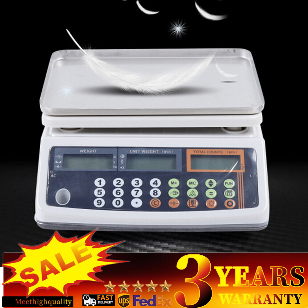 110V Digital Parts Coin Precise Counting Scale Capacity 66LB 0.001LB 60Hz USA