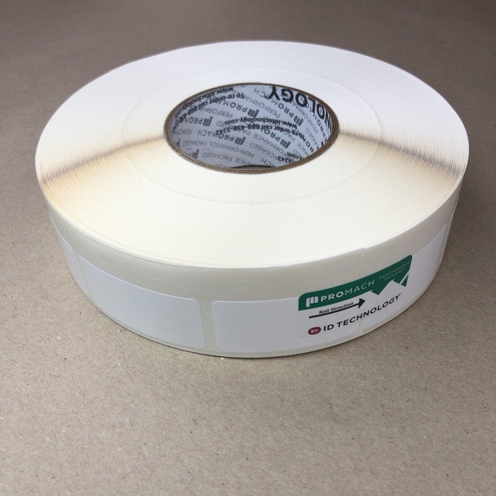 Roll of 2700 Gloss InkJet Bopp Labels 1.2” x 2.320” for Afinia, Primera Printers