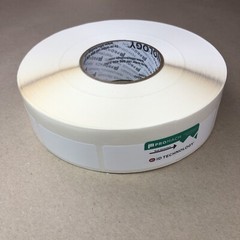 Roll of 2700 Gloss InkJet Bopp Labels 1.2” x 2.320” for Afinia, Primera Printers