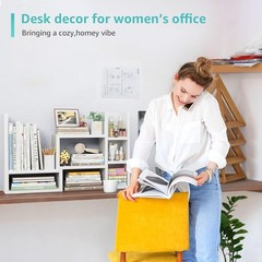 Compact Modern Desk Shelves – Adjustable Organizer with Anti-Fall Features