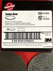 3M 07505 SCOTCH-BRITE 4″ SURFACE CONDITIONING (10) DISCS SiC SUPER FINE GRIT