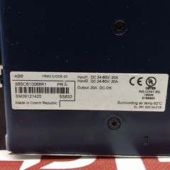 3BSC610068R1 | ABB | SS832 Power Supply Input 24-60VDC Output 24VDC 20A, Used