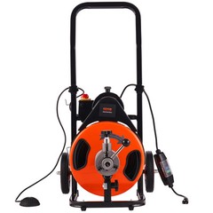 VEVOR Drain Cleaner Machine Electric Drain Auger 75 FT x 3/8 In Auto Feed