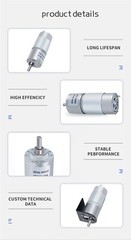JGB37-555 Reduction Gear Motor DC 12V 24V Reversible High Torque Metal Gearbox