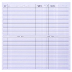 24 PCS Check Registers for Personal Checkbook, Easy to Read Checkbook Register