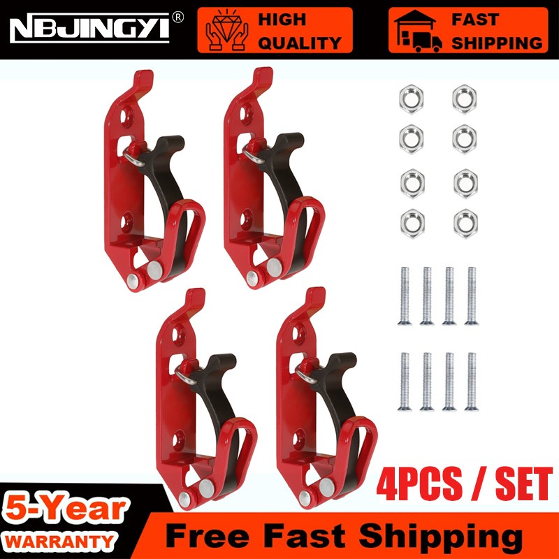 4PCS Shovel Holder for Truck,Shovel Mount for Roof Rack Adjusts Metal Rubber Axe