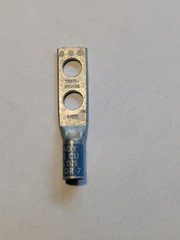 Burndy YA6CL-2TC14E, blue, 2-hole lug, #6awg, 1/4″ stud, 1/2″ center, lot of (2)