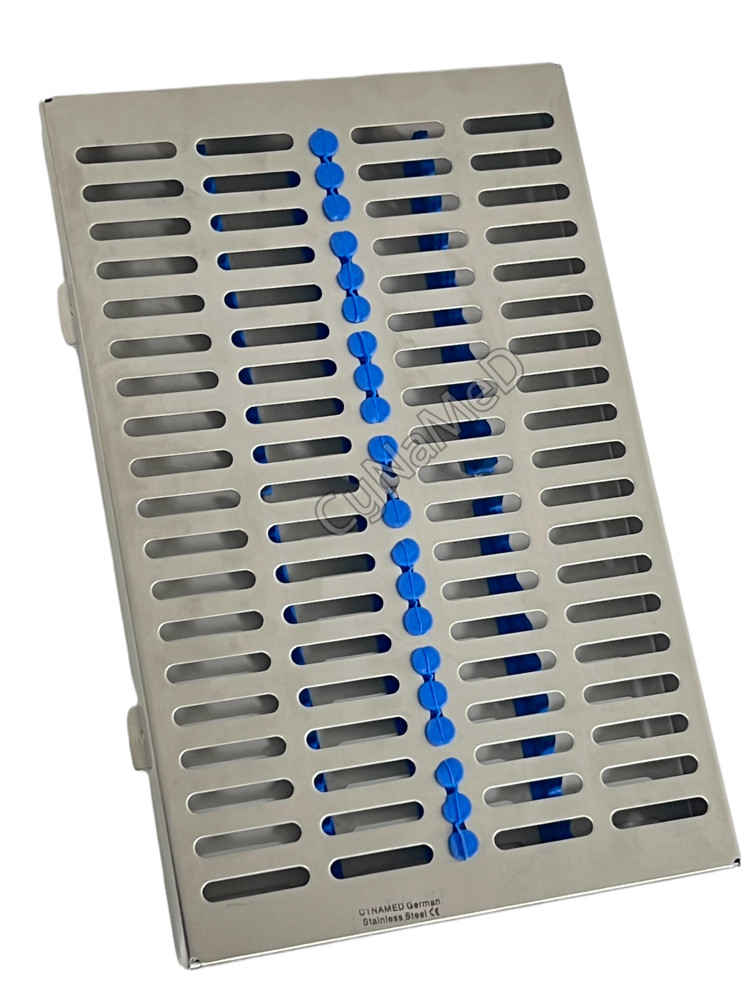 GERMAN DENTAL AUTOCLAVE STERILIZATION CASSETTE RACK BOX TRAY FOR 20 INSTRUMENT