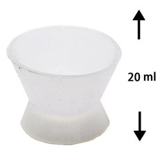 3 Pcs Dental Silicone Dappen Dish Mixing Cup Acrylic No-Stick Flexible Bowl