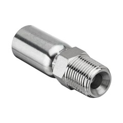 12 Pack 1/2″ NPTF Hydraulic Hose End Fittings, 3/8″ I.D. Hose x 1/2″ NPTF Male