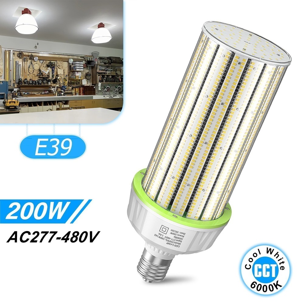 LED Corn Light Bulb 800W Equivalent 30000LM 200W Garage Warehouse Lights Fixture