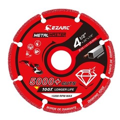 EZARC Diamond Cutting Wheel 3 x 3/8 Inch for Metal, Cut Off Wheel with 5000+ Cut