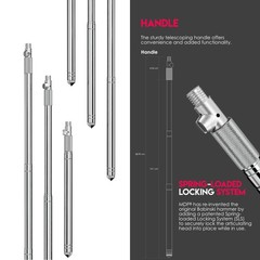 , Babinski Telescoping 2.0® Neurological Reflex Hammer with Built-in Brush fo…