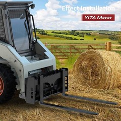 Skid Steer Pallet Fork Frame W/ Receiver Hitch & Spear Sleeves for Bobcat 3000lb