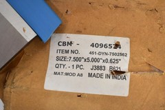 CBM 4096574 Conehead Compatible 7.500″x5.000″x0.625″ Steel 451-DYN-7502562