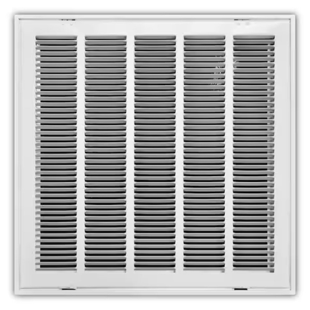 Everbilt 20″ x 20″ Aluminum Air Return Air for 1″ Filter Grille White E190RF