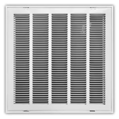 Everbilt 20″ x 20″ Aluminum Air Return Air for 1″ Filter Grille White E190RF