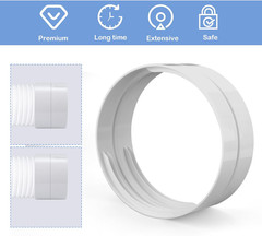5.1″ Portable Air Conditioner Exhaust Hose Coupler, ABS Exhaust Hose Coupler …