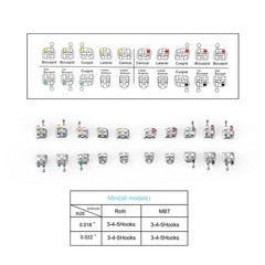 50Sets AZDENT Dental Ortho MIM Monoblock Brackets Braces Mini Roth 022 Hook 345
