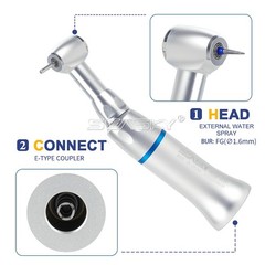 10 Dental Low Speed Handpiece 1:1 Contra Angle Push Button fit FG 1.6mm Burs USA
