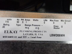 ELKAY LBWD06WH Recessed Refrigerated Bottle Filling Station Only, No Box