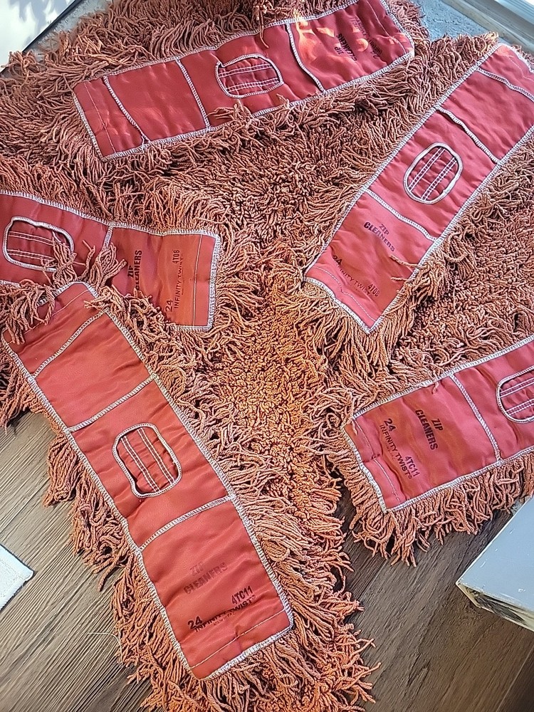 12 Pcs Used Wet Dry REPLACEMENT MOP HEAD Commercial 24″ Infinity Twist Quality!