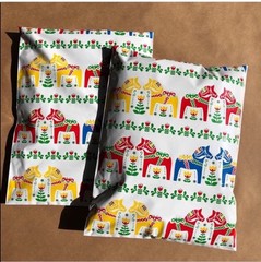 Dala Horse Swedish Scandinavian Christmas Premium Poly Mailer Shipping Bags 100