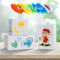 Shipping Boxes 6x6x6/10x7x5 Set Of 6, White Corrugated Cardboard Box For Mailing