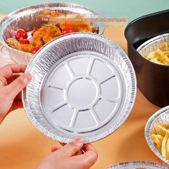 7 Inch Aluminum Foil Air Fryer Liners,Non-Stick Round Oil-Proof Food Grade8065
