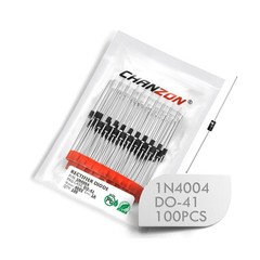 (Pack of 100 Pieces) Chanzon 1N4004 Rectifier Diode 1A 400V DO-41 (DO-204AL) …