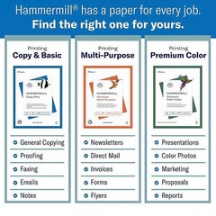 Hammermill Copy Plus 8.5″x11″ Copy Paper-92 Brightness, 500 Sheets/Ream, 3 Reams